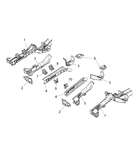 2020 Chrysler Pacifica Weld Nut M6X1.00 Diagram for 6512368AA