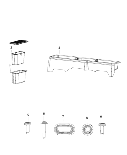 2020 Ram 3500 Pickup Rear Storage Compartment Diagram 1 - Thumbnail