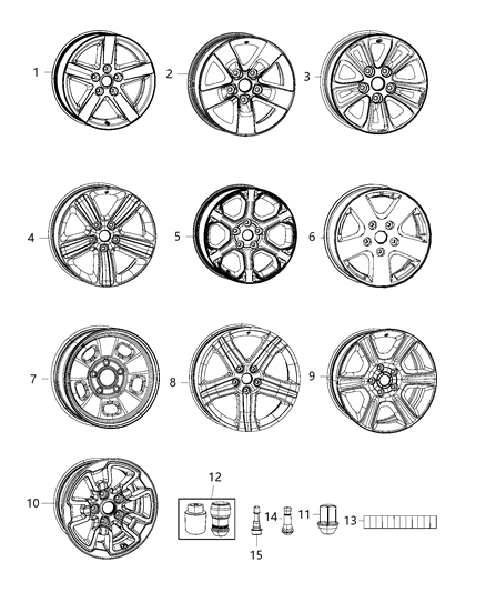 2018 Ram 1500 Lock Set Diagram for 4726155AA