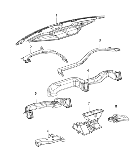 2015 Ram 3500 Cab Chassis Ducts Front Diagram