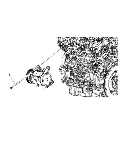 2011 Dodge Durango A/C Compressor Mounting Diagram 1 - Thumbnail