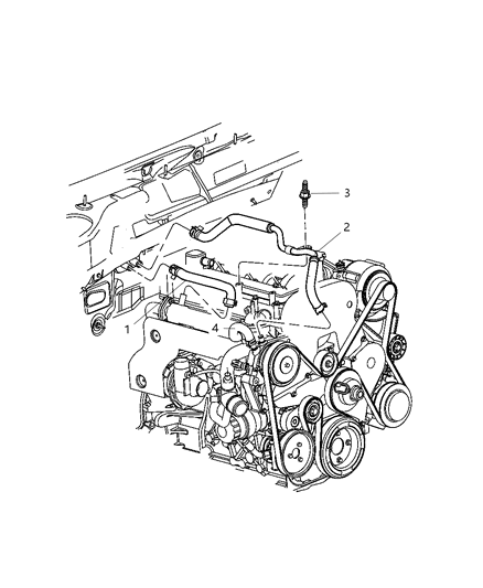 2003 Jeep Liberty Plumbing - Heater Diagram 2 - Thumbnail