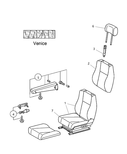 2006 Dodge Sprinter 2500 Front Seat Diagram 1 - Thumbnail
