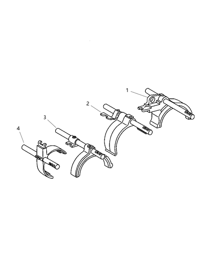 2006 Chrysler PT Cruiser Fork & Rails Diagram 1 - Thumbnail