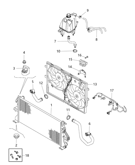 2019 Ram ProMaster 2500 Radiator And Related Parts Diagram