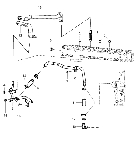 2009 Dodge Ram 2500 Cooler Bolt Diagram for 5086947AA
