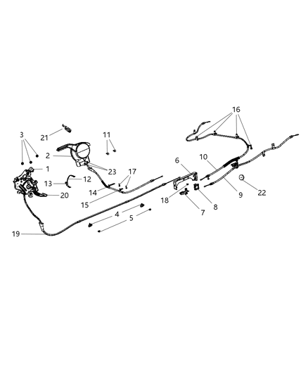 2011 Dodge Journey Clip Cable Routing Diagram for 4766419AA