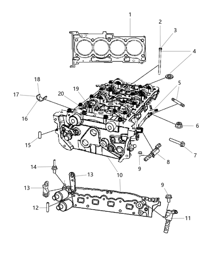 2008 Jeep Compass Cylinder Head & Cover Diagram 7 - Thumbnail