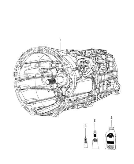 2018 Jeep Wrangler All-new Model Transmission / Transaxle Assembly of Manual Transmission Diagram