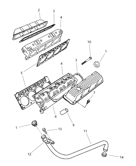 2000 Dodge Ram Wagon Cylinder Head Diagram 3 - Thumbnail