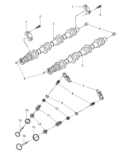 2007 Dodge Durango Camshaft & Valvetrain Diagram 2 - Thumbnail