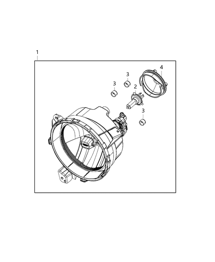 2020 Jeep Wrangler Parts, Headlamp Service Diagram 6 - Thumbnail