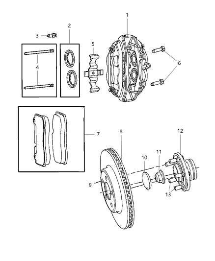 2012 Dodge Challenger Front Brakes Diagram 2 - Thumbnail