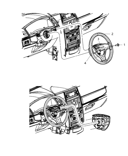 2010 Dodge Grand Caravan Steering Wheel Diagram for 1JD611D5AA