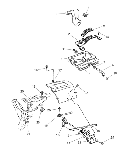 1997 Jeep Grand Cherokee Nut Hexagon Flange Lock M14X1.50 Converter To Muffler Diagram for 6503231