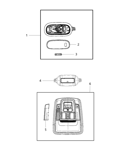 2020 Ram 3500 Cab Chassis Lamps, Interior Diagram 3 - Thumbnail