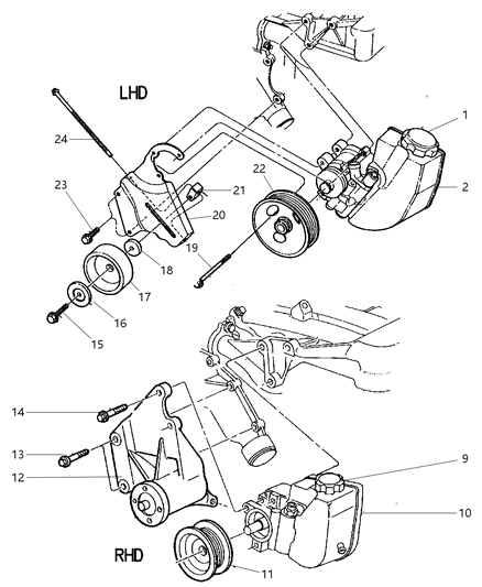 2001 Jeep Cherokee Reservoir Cap Diagram for 4897287AA