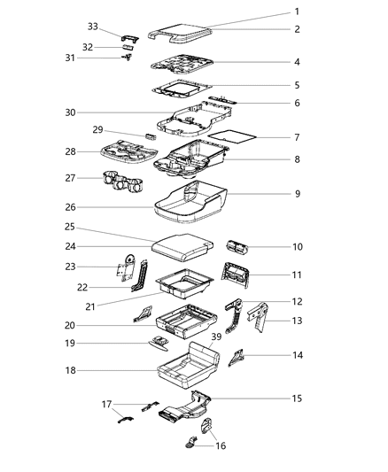 2017 Ram 2500 Hinge Diagram for 68421913AA