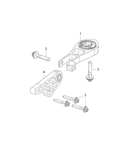 2019 Jeep Compass Engine Mounting Front / Rear Diagram 2 - Thumbnail