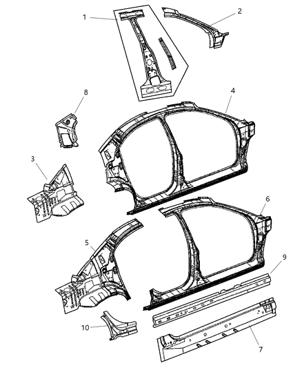 2006 Chrysler Sebring Aperture Panels Diagram 2 - Thumbnail