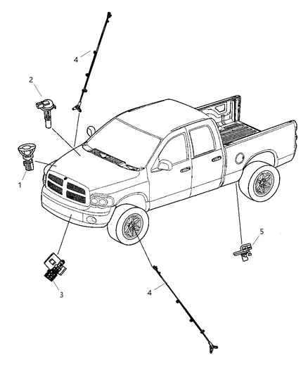 2007 Dodge Ram 3500 Cab Chassis Sensors - Body Diagram