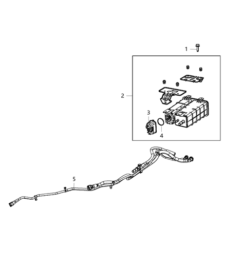 2016 Dodge Journey Vacuum Canister & Leak Detection Pump Diagram