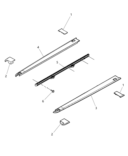 2012 Ram 1500 Pick-Up Box, Rail Caps Diagram