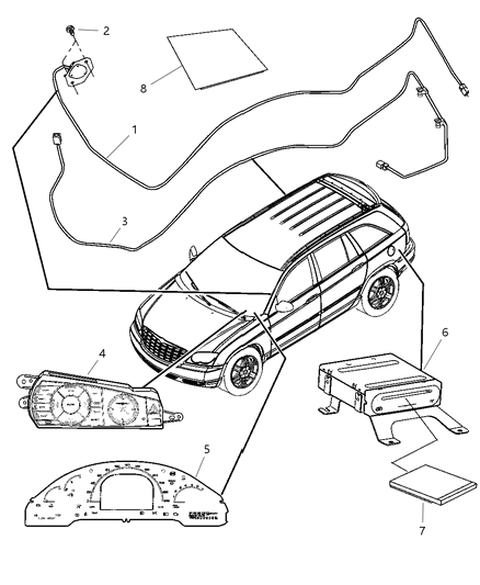 2008 Chrysler Pacifica Disc Navigation Application Software Update Diagram for 5064033AF
