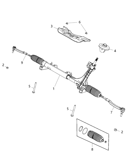 2015 Ram ProMaster 2500 Steering Gear, Rack And Pinion Diagram