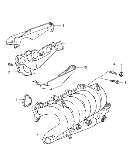 2003 Dodge Neon Manifolds Diagram 1 - Thumbnail