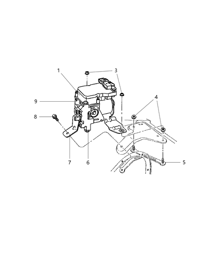2002 Dodge Ram 3500 Regular Cab Hydraulic Control Unit, Brake Diagram