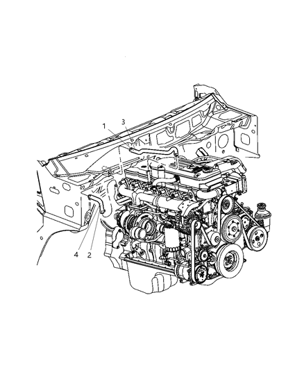 2007 Dodge Ram 3500 Pickup Plumbing - Heater Diagram 2 - Thumbnail