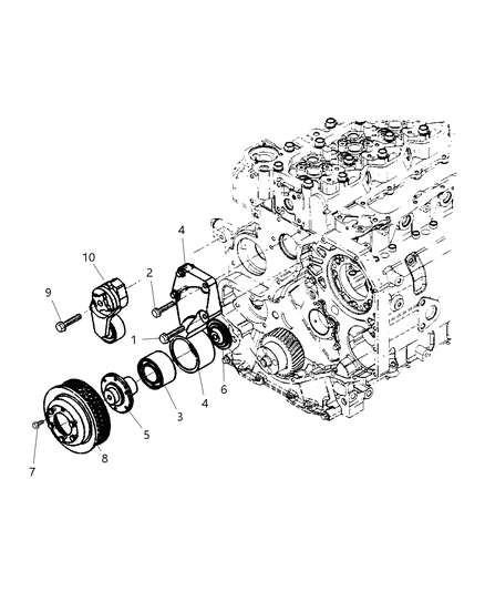 1999 Dodge Ram 3500 Regular Cab Drive Pulleys Diagram 3 - Thumbnail