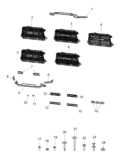 2020 Ram 3500 Cab Chassis Grille Diagram