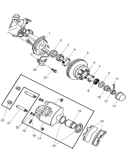 1997 Dodge Ram 1500 Valve Assembly, Pressure Limiting W/ (R.W.A.L.) 199 4 Diagram for 56026775