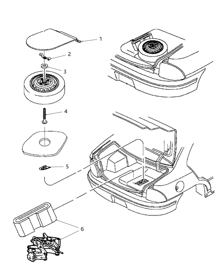 2002 Dodge Neon Tire Info Label Diagram for 4656592AA