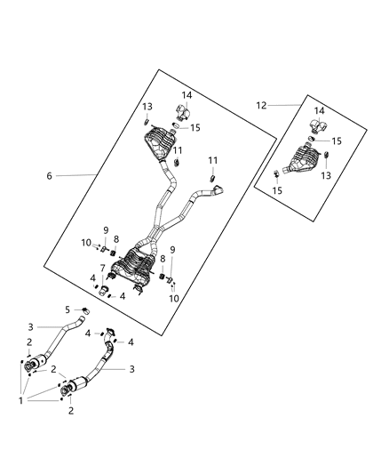 2020 Jeep Grand Cherokee Exhaust System Diagram 3 - Thumbnail