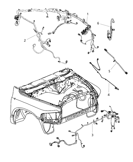 2010 Dodge Ram 1500 Bracket Relay Diagram for 68197337AA