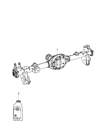 2018 Jeep Wrangler All-new Model Rear Axle Assembly Diagram 1 - Thumbnail