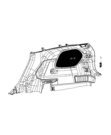 2020 Jeep Cherokee Lamps, Interior Diagram 1 - Thumbnail