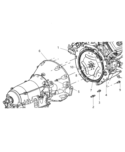 2007 Dodge Magnum Cover Transmission Dust Diagram for 4591948AB