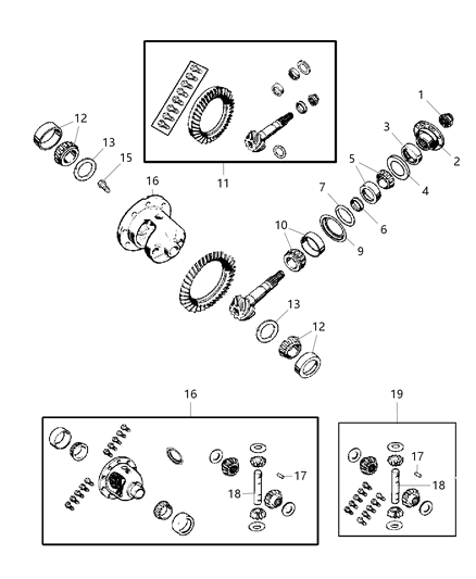2007 Jeep Wrangler Differential - Front Axle Diagram 1 - Thumbnail