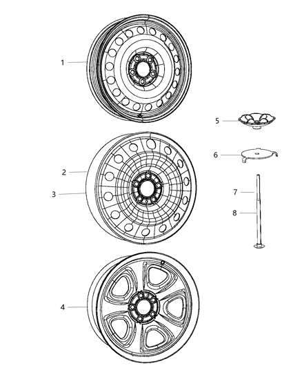 2020 Dodge Charger Spare Wheel Stowage Diagram 2 - Thumbnail