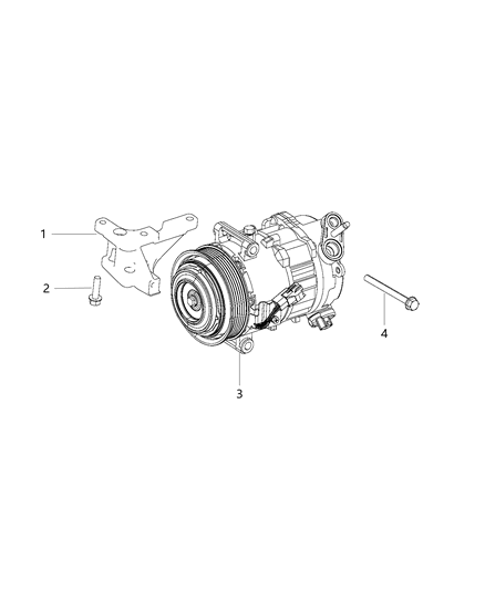 2014 Jeep Cherokee A/C Compressor Mounting Diagram 2 - Thumbnail