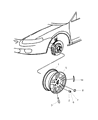 2002 Chrysler Voyager Wheel Cover Diagram - 4743123AA