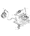 Chrysler PT Cruiser Automatic Transmission Shift Levers Diagram - 4668756AE