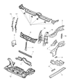 Chrysler PT Cruiser Front Cross-Member Diagram - 5272888AF