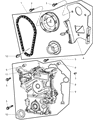 Chrysler Timing Chain Tensioner Diagram - 5037593AB