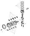 Chrysler PT Cruiser Rod Bearing Diagram - 5015913AA