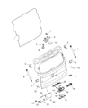 Jeep Trunk Lid Latch Diagram - 68399523AA